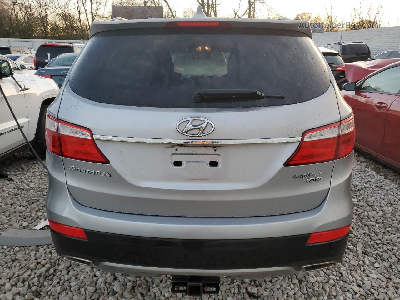 2014 Hyundai Santa Fe Gls Серебряный vin: KM8SNDHF9EU078895