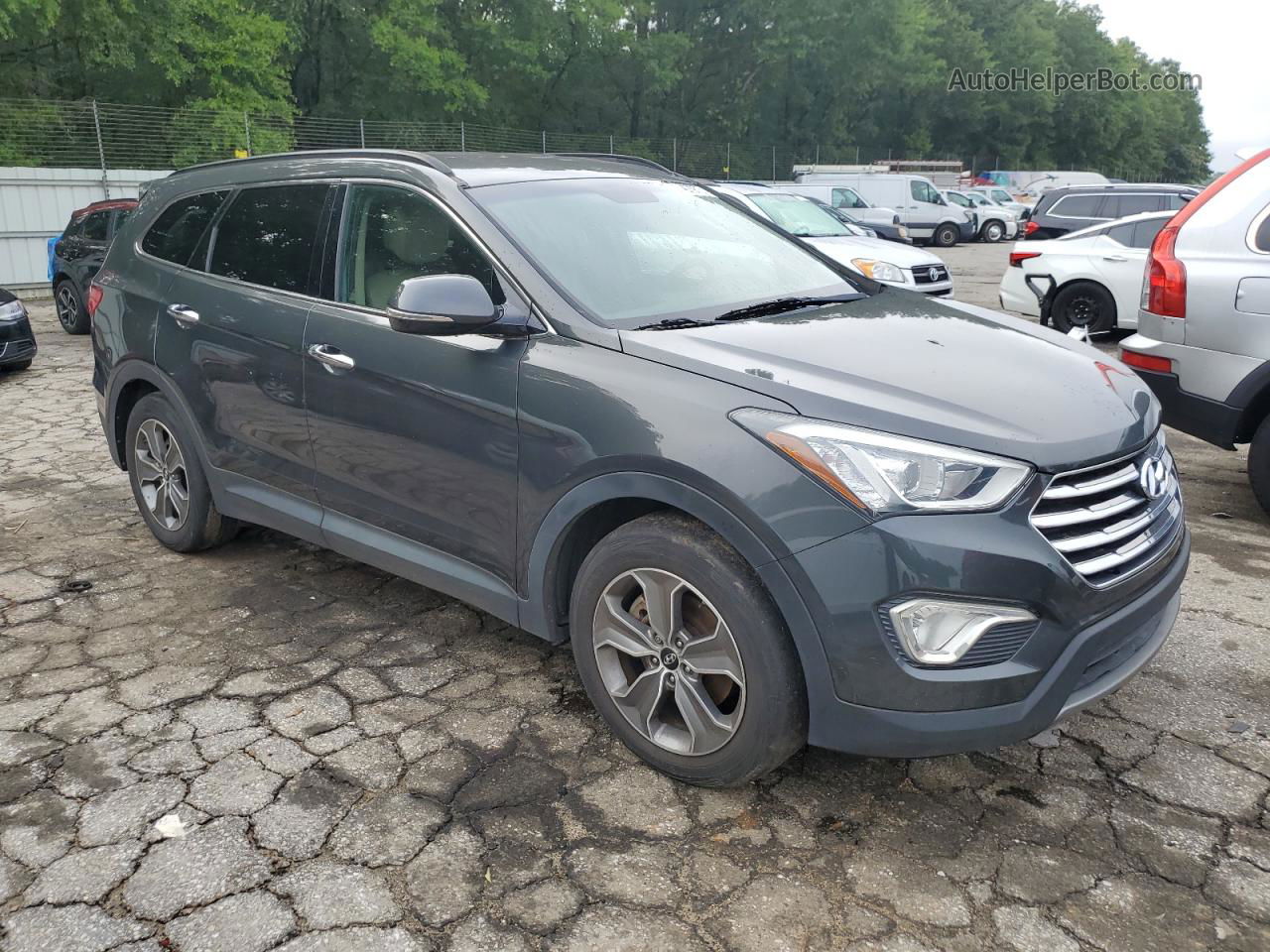 2014 Hyundai Santa Fe Gls Серый vin: KM8SNDHFXEU040026