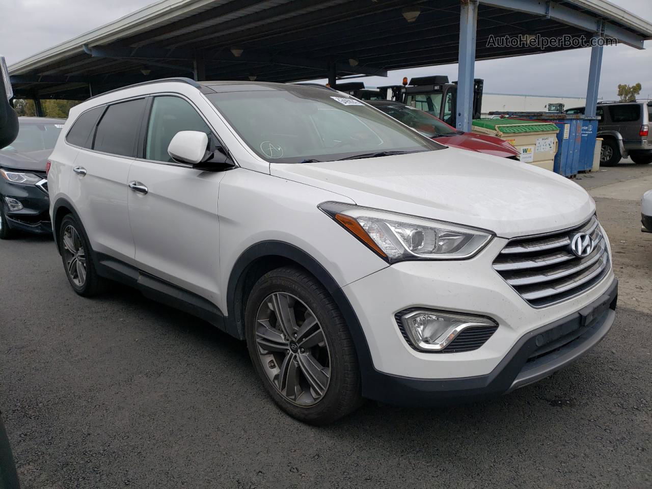 2013 Hyundai Santa Fe Limited White vin: KM8SR4HF0DU004784