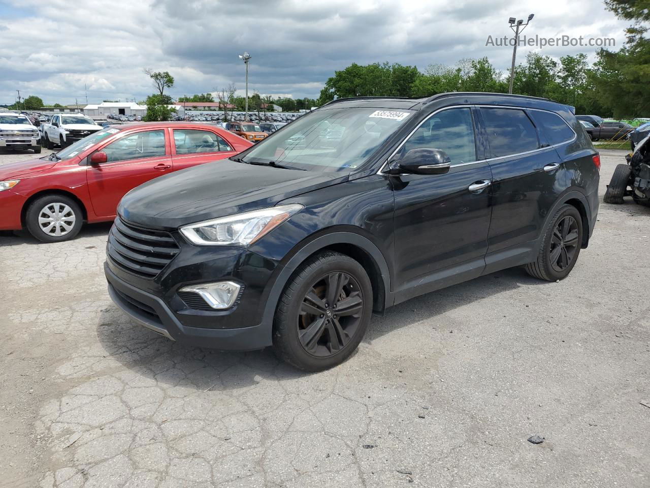 2013 Hyundai Santa Fe Limited Black vin: KM8SR4HF1DU002283