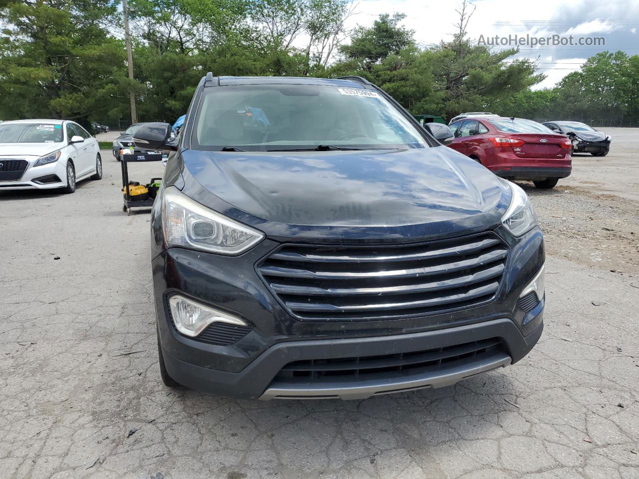 2013 Hyundai Santa Fe Limited Black vin: KM8SR4HF1DU002283