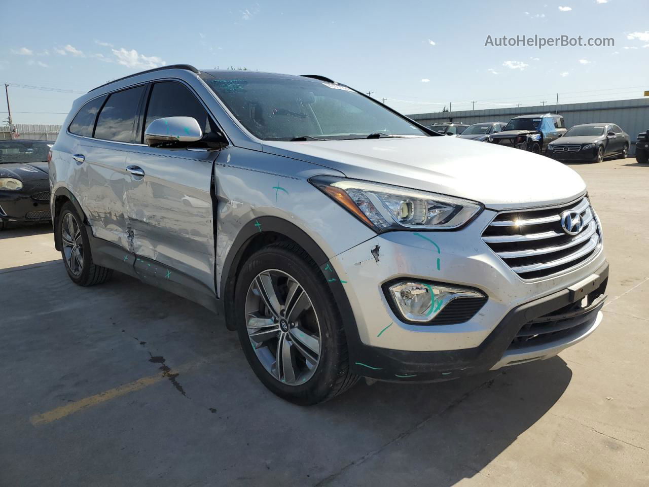 2014 Hyundai Santa Fe Gls Серый vin: KM8SR4HF1EU068351