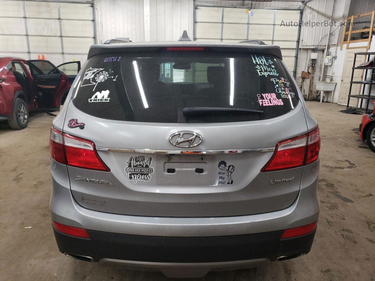 2013 Hyundai Santa Fe Limited Silver vin: KM8SR4HF2DU003328