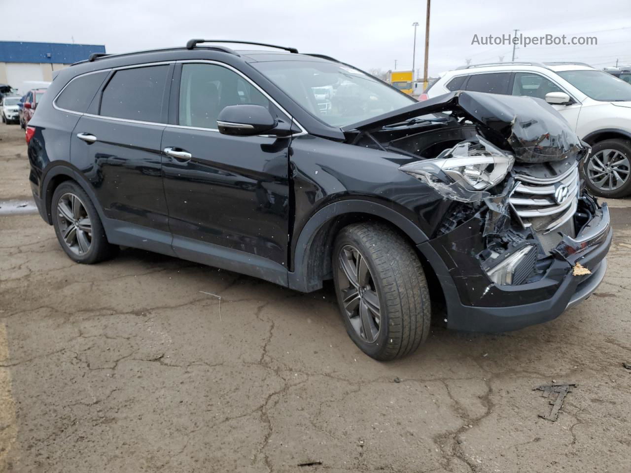 2013 Hyundai Santa Fe Limited Black vin: KM8SR4HF2DU017570