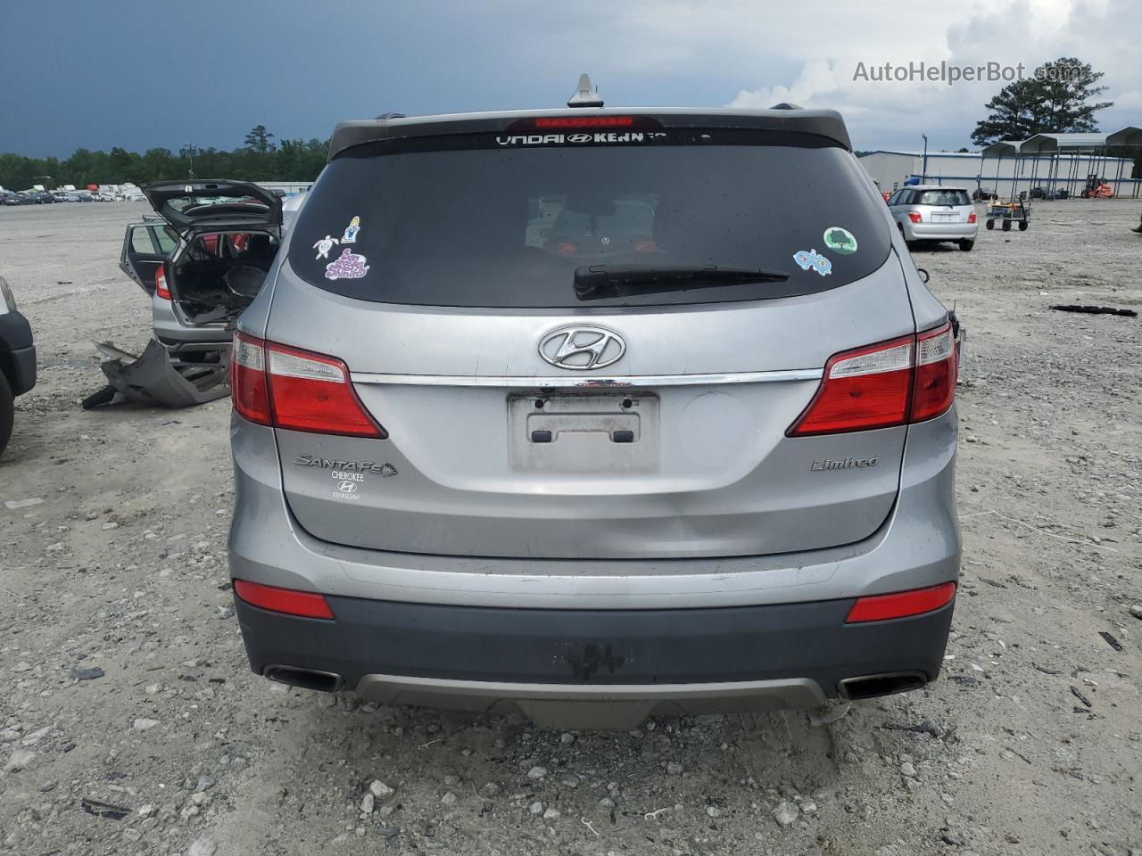 2013 Hyundai Santa Fe Limited Silver vin: KM8SR4HF4DU008272