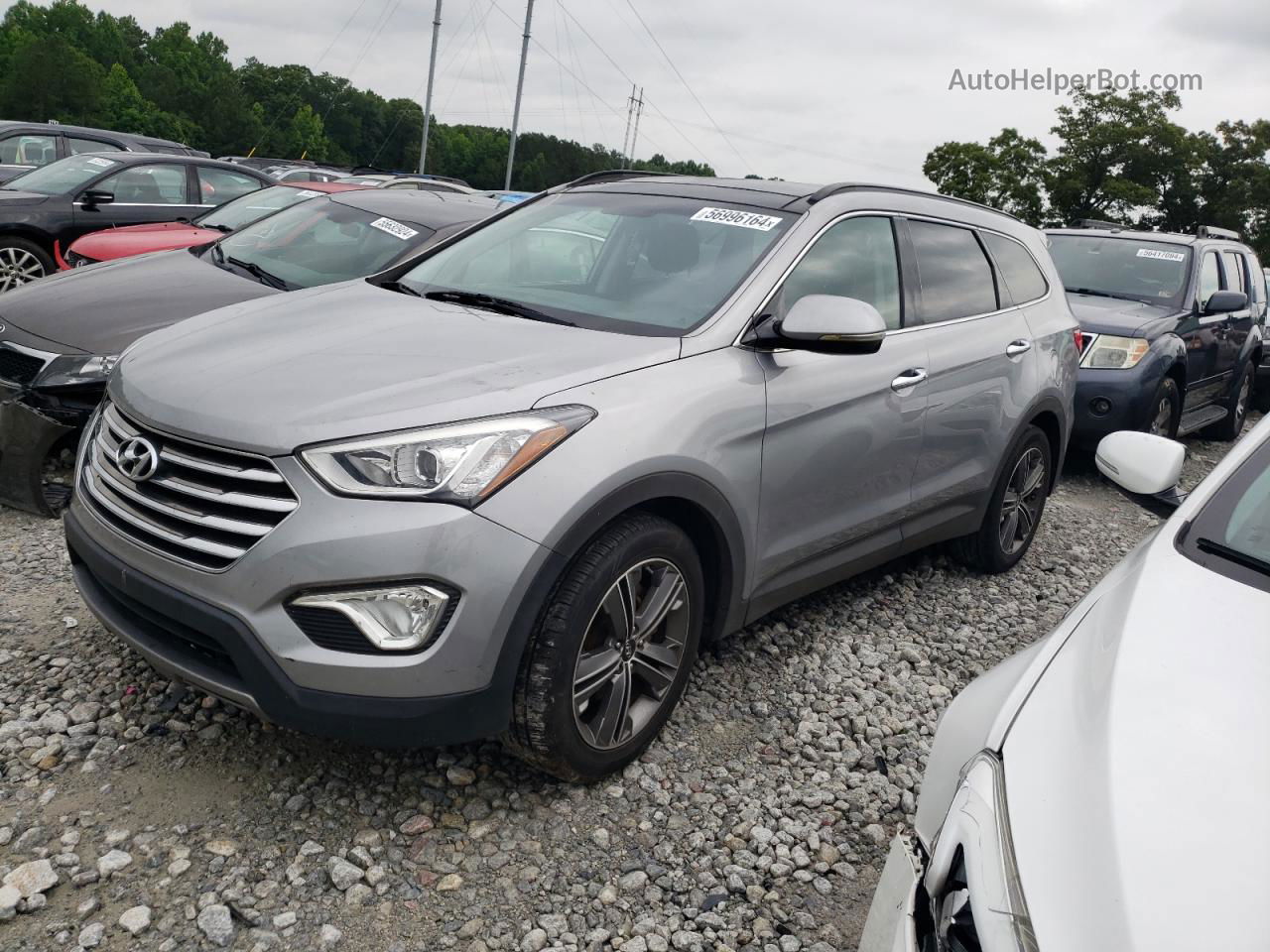 2013 Hyundai Santa Fe Limited Silver vin: KM8SR4HF4DU008272