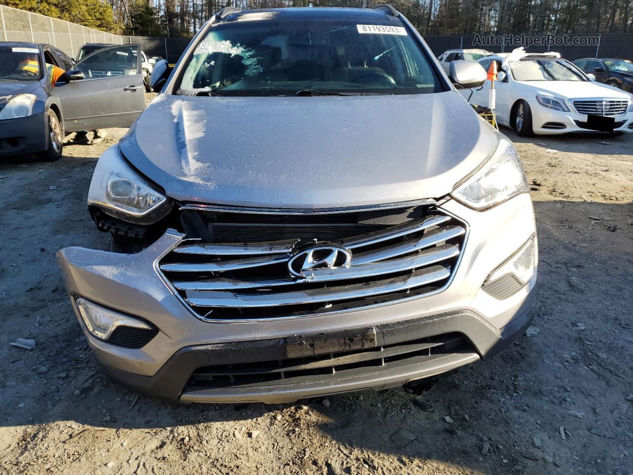 2014 Hyundai Santa Fe Gls Серебряный vin: KM8SR4HF4EU088108