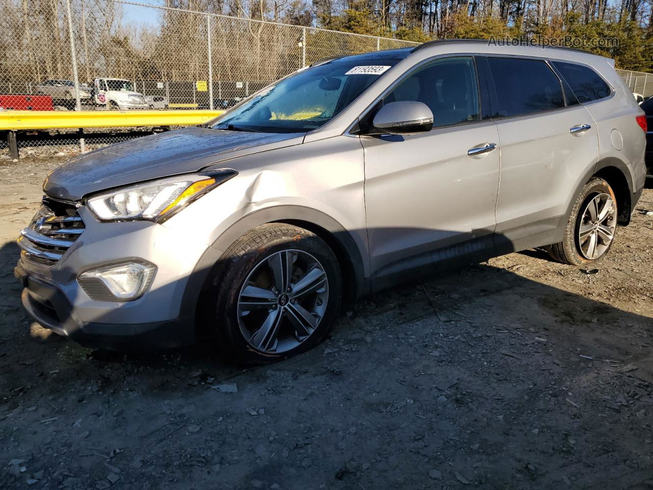 2014 Hyundai Santa Fe Gls Silver vin: KM8SR4HF4EU088108