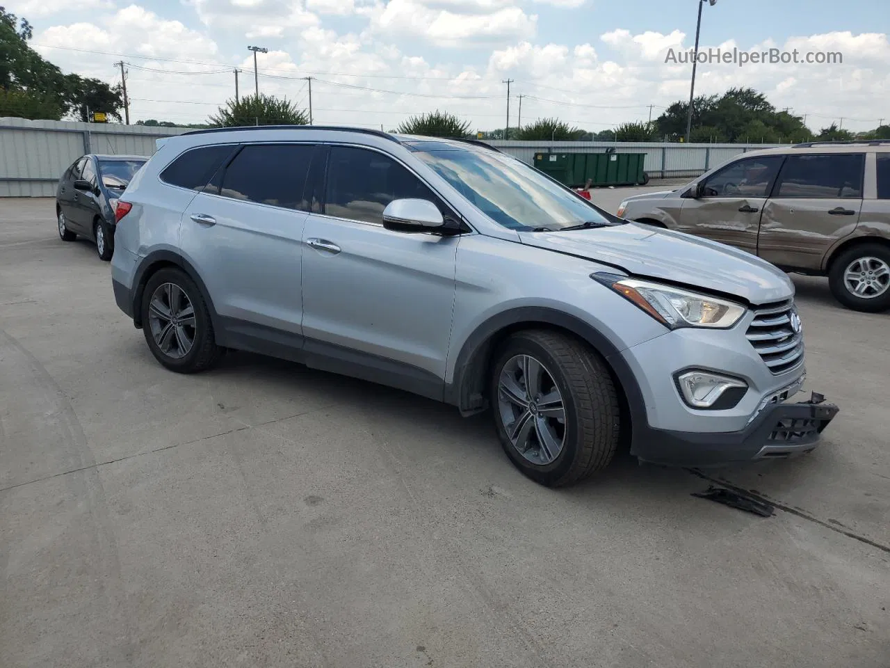 2015 Hyundai Santa Fe Gls Серебряный vin: KM8SR4HF4FU123599