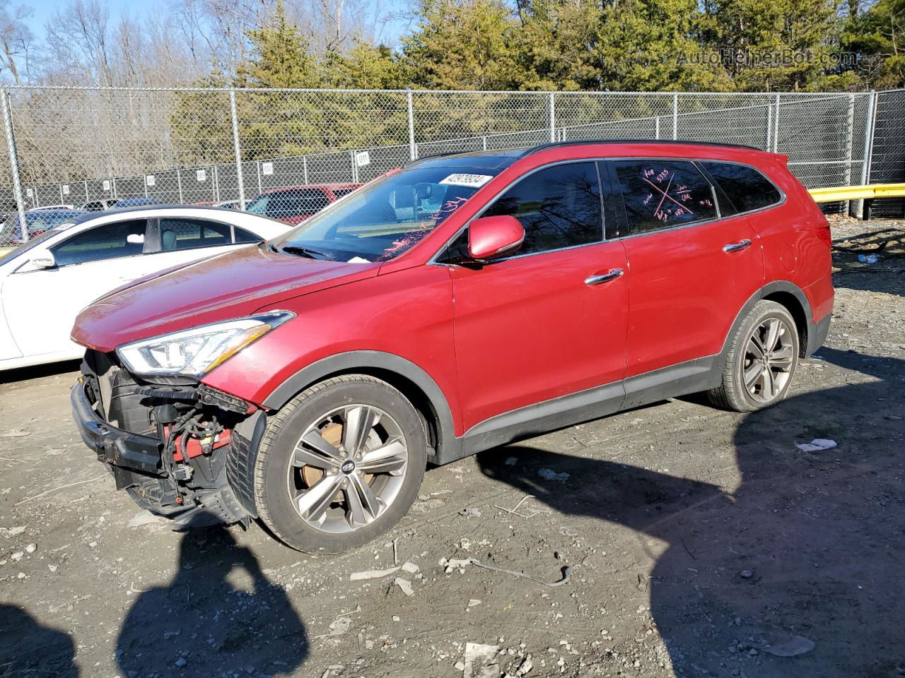 2013 Hyundai Santa Fe Limited Red vin: KM8SR4HF5DU001685