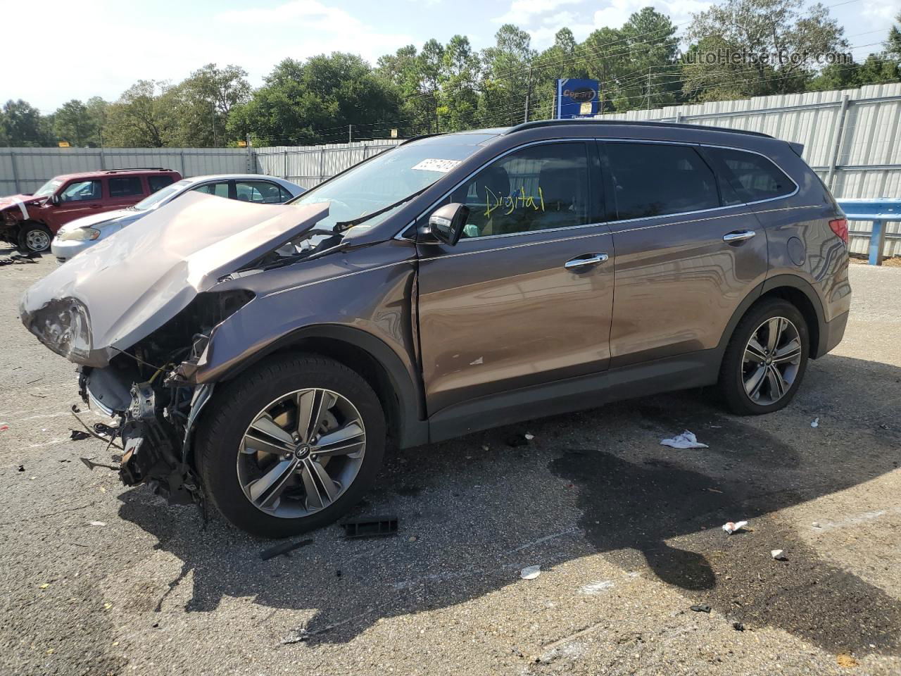 2014 Hyundai Santa Fe Gls Brown vin: KM8SR4HF5EU036048