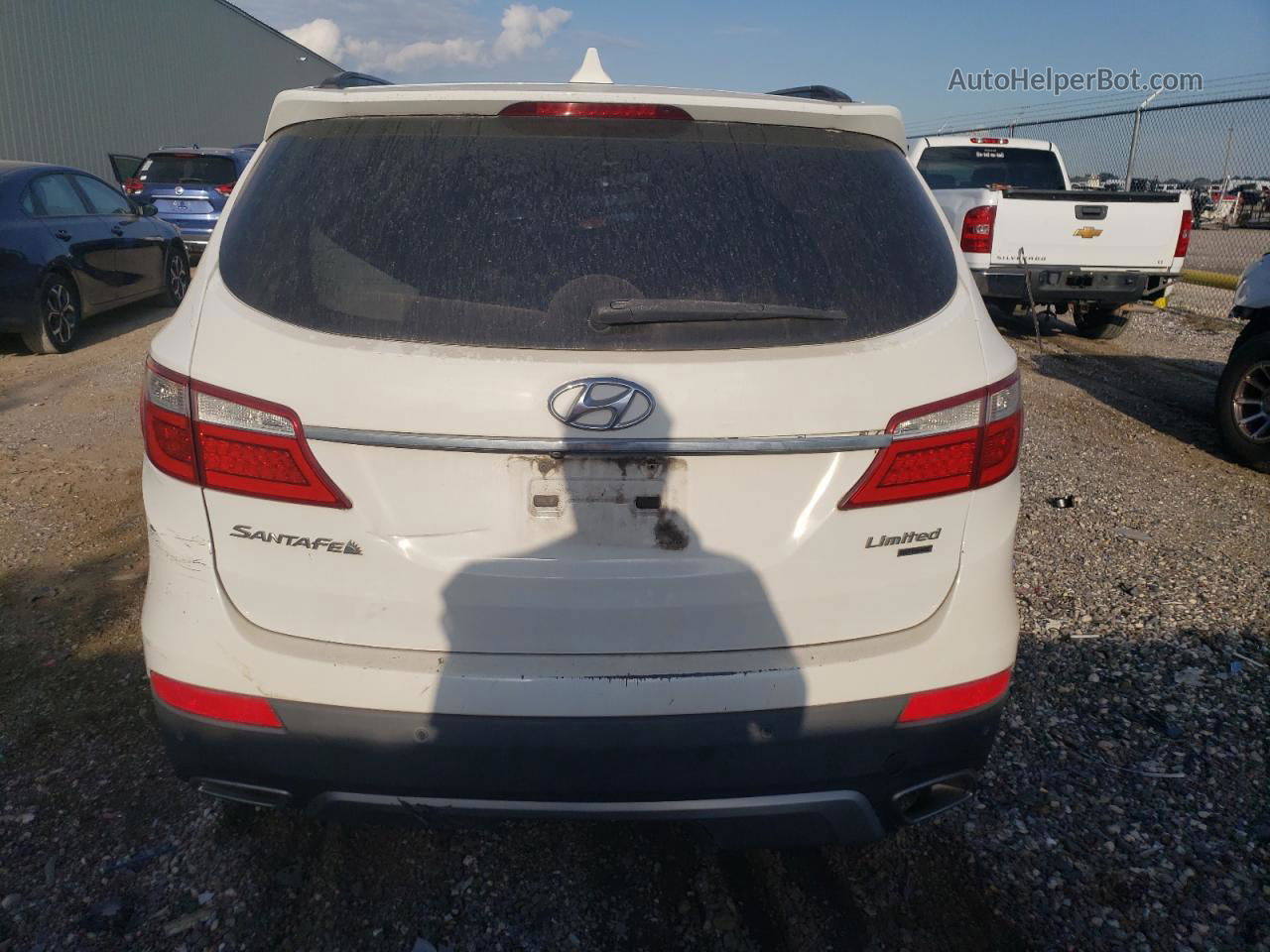 2014 Hyundai Santa Fe Gls White vin: KM8SR4HF6EU087137