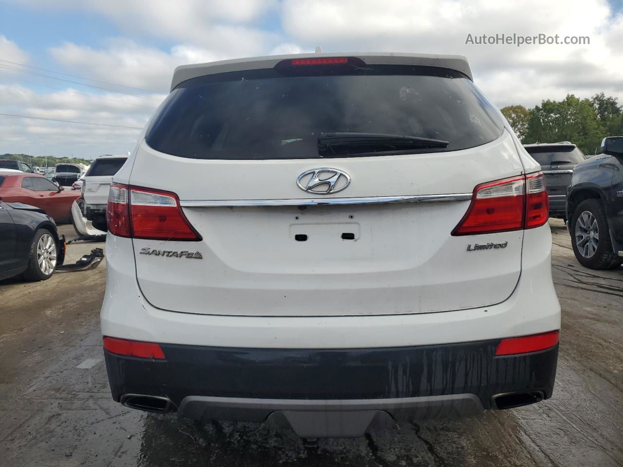 2013 Hyundai Santa Fe Limited White vin: KM8SR4HF7DU008010