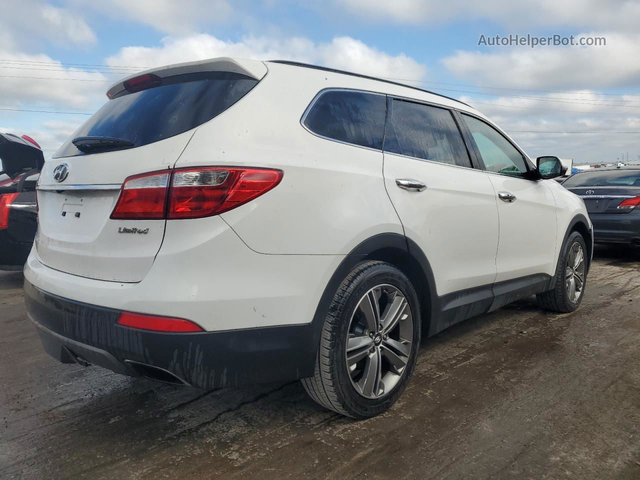 2013 Hyundai Santa Fe Limited White vin: KM8SR4HF7DU008010