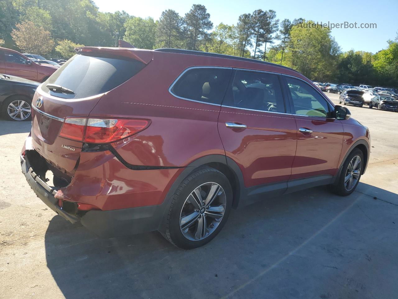 2013 Hyundai Santa Fe Limited Maroon vin: KM8SR4HF9DU012530