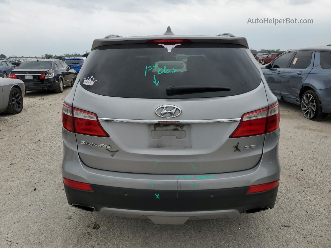 2015 Hyundai Santa Fe Gls Серый vin: KM8SR4HF9FU104451