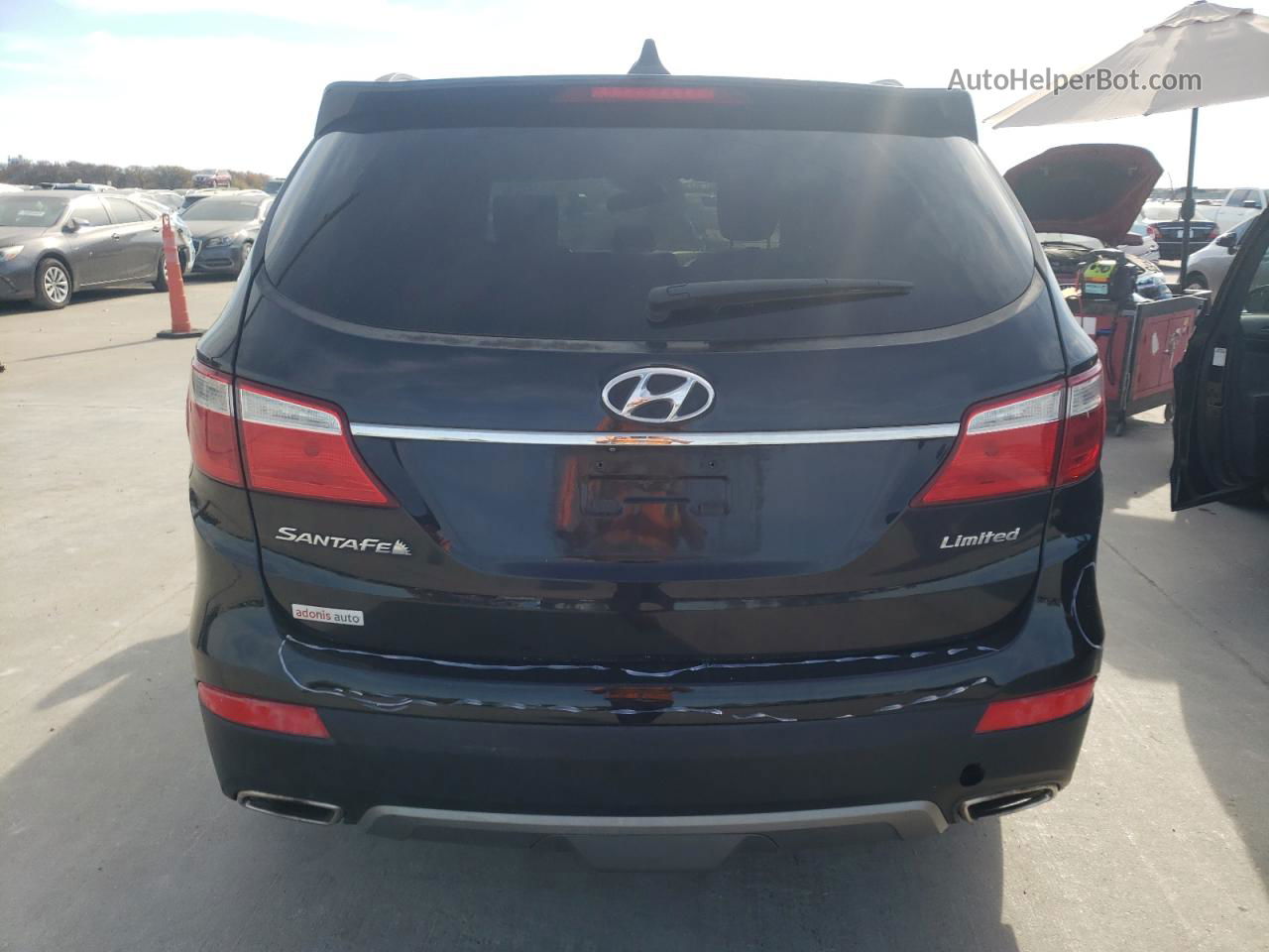 2013 Hyundai Santa Fe Limited Black vin: KM8SR4HFXDU001018