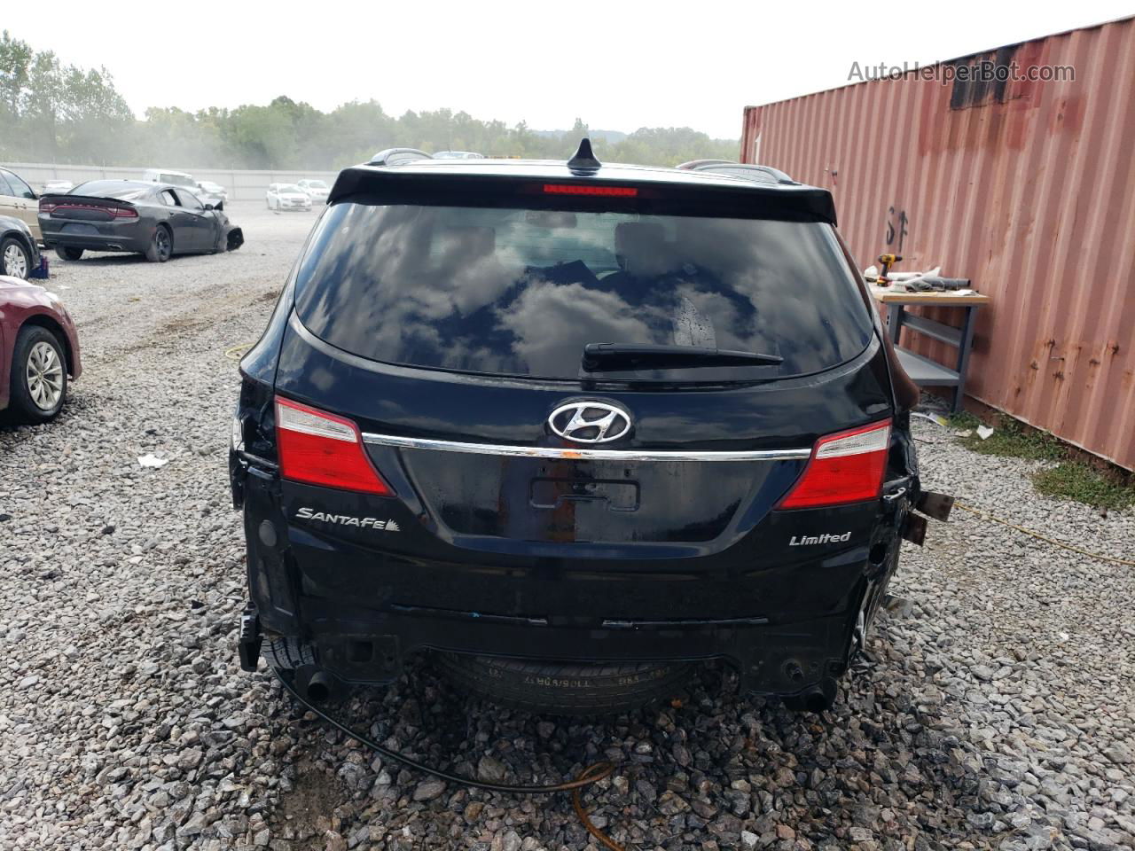 2013 Hyundai Santa Fe Limited Черный vin: KM8SR4HFXDU007594