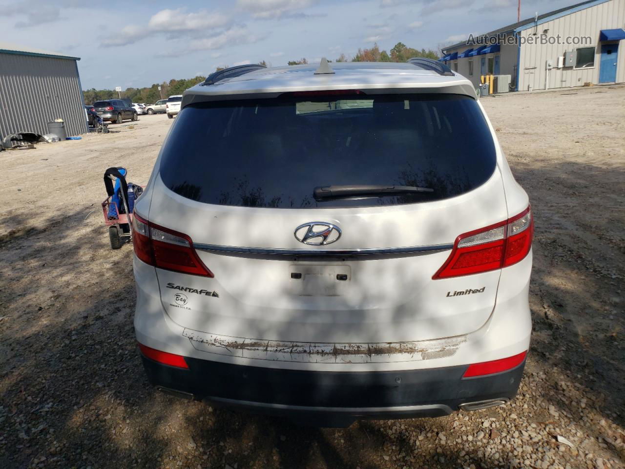 2014 Hyundai Santa Fe Gls White vin: KM8SR4HFXEU067098