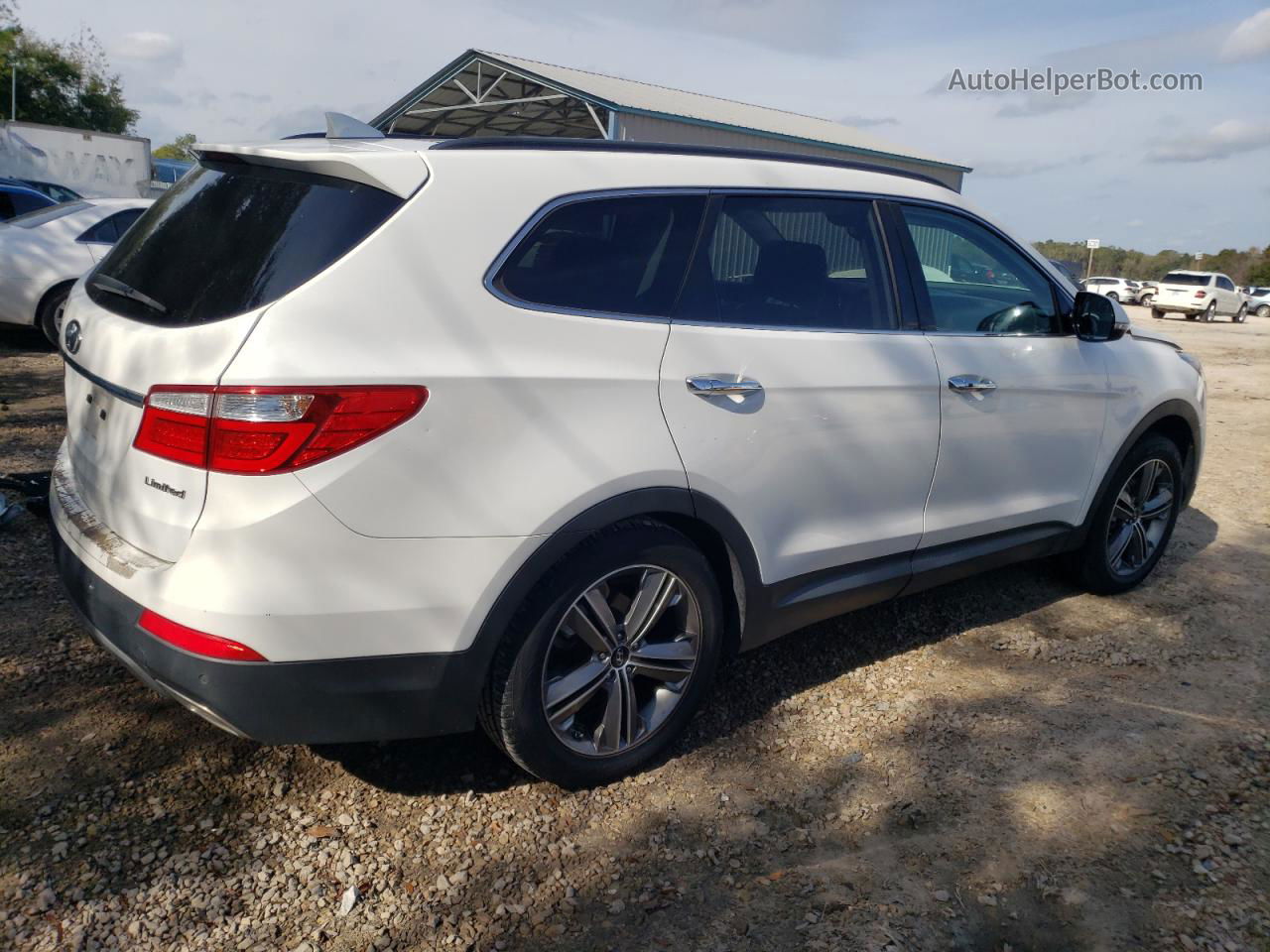 2014 Hyundai Santa Fe Gls White vin: KM8SR4HFXEU067098