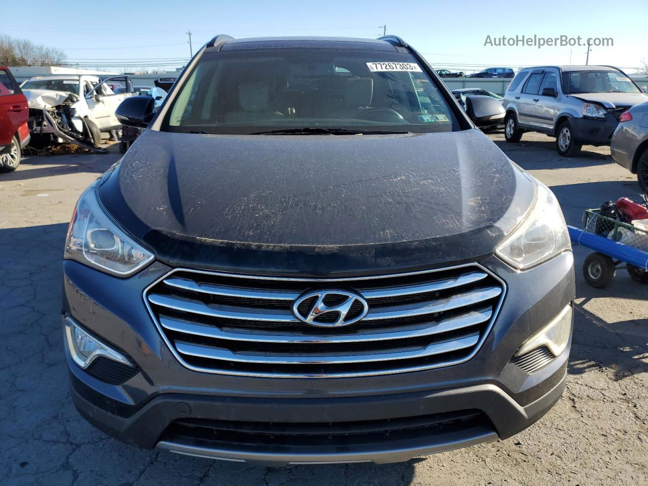 2013 Hyundai Santa Fe Limited Gray vin: KM8SRDHF2DU003247