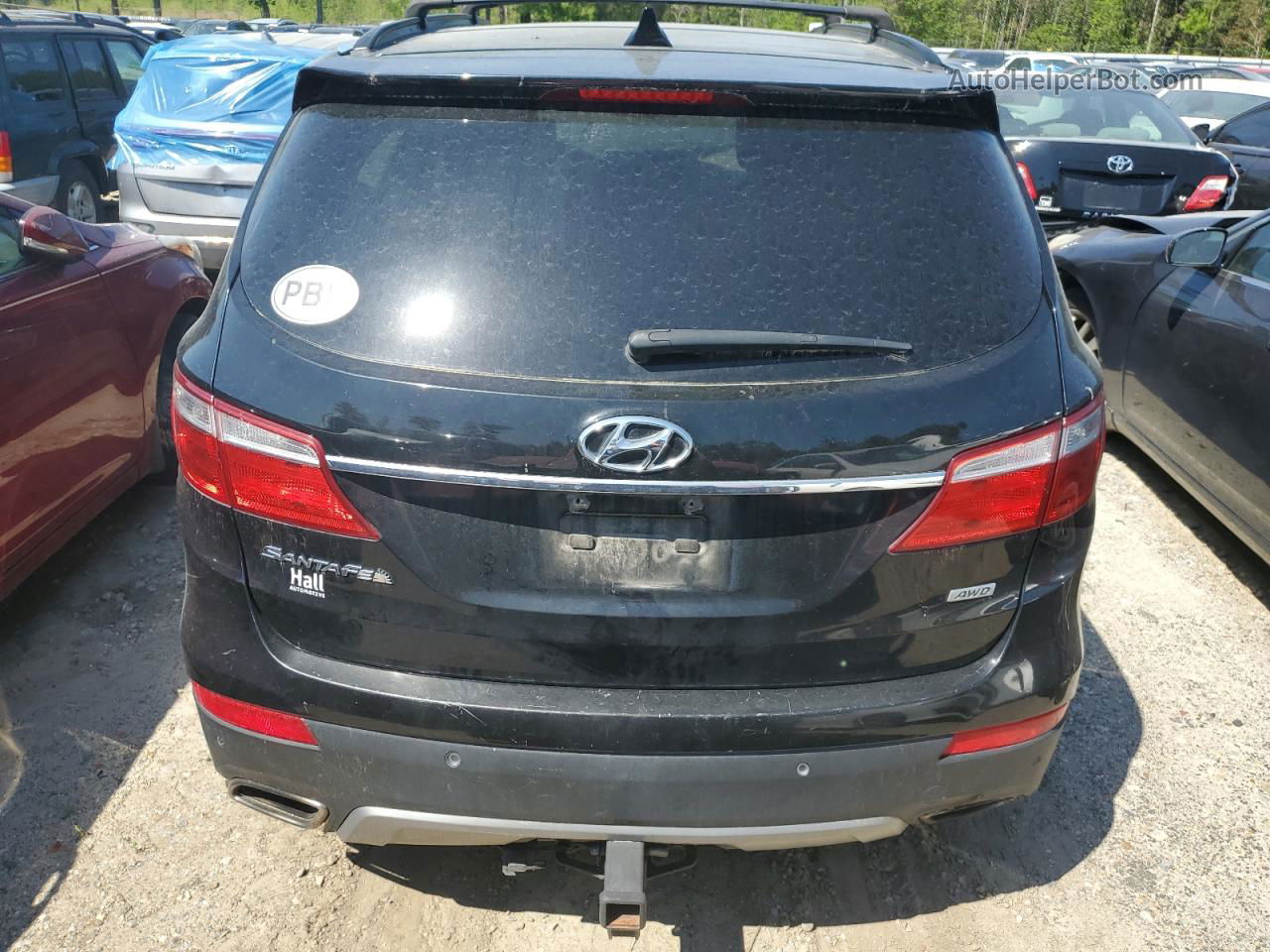 2014 Hyundai Santa Fe Gls Black vin: KM8SRDHF2EU066737