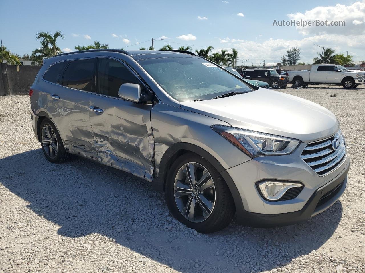 2014 Hyundai Santa Fe Gls Silver vin: KM8SRDHF3EU035111