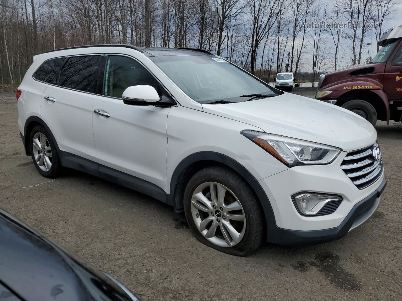 2015 Hyundai Santa Fe Gls White vin: KM8SRDHF3FU124212