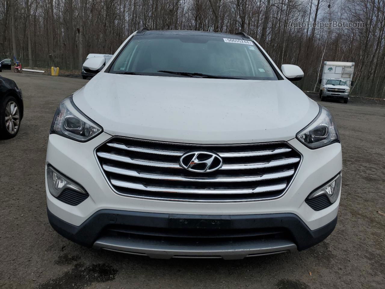 2015 Hyundai Santa Fe Gls White vin: KM8SRDHF3FU124212