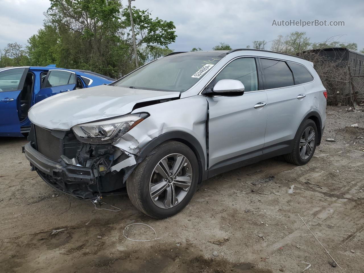 2014 Hyundai Santa Fe Gls Silver vin: KM8SRDHF6EU084268