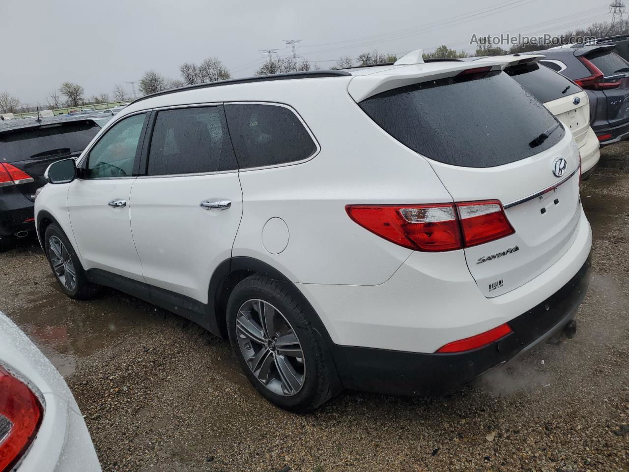 2015 Hyundai Santa Fe Gls White vin: KM8SRDHF6FU110031