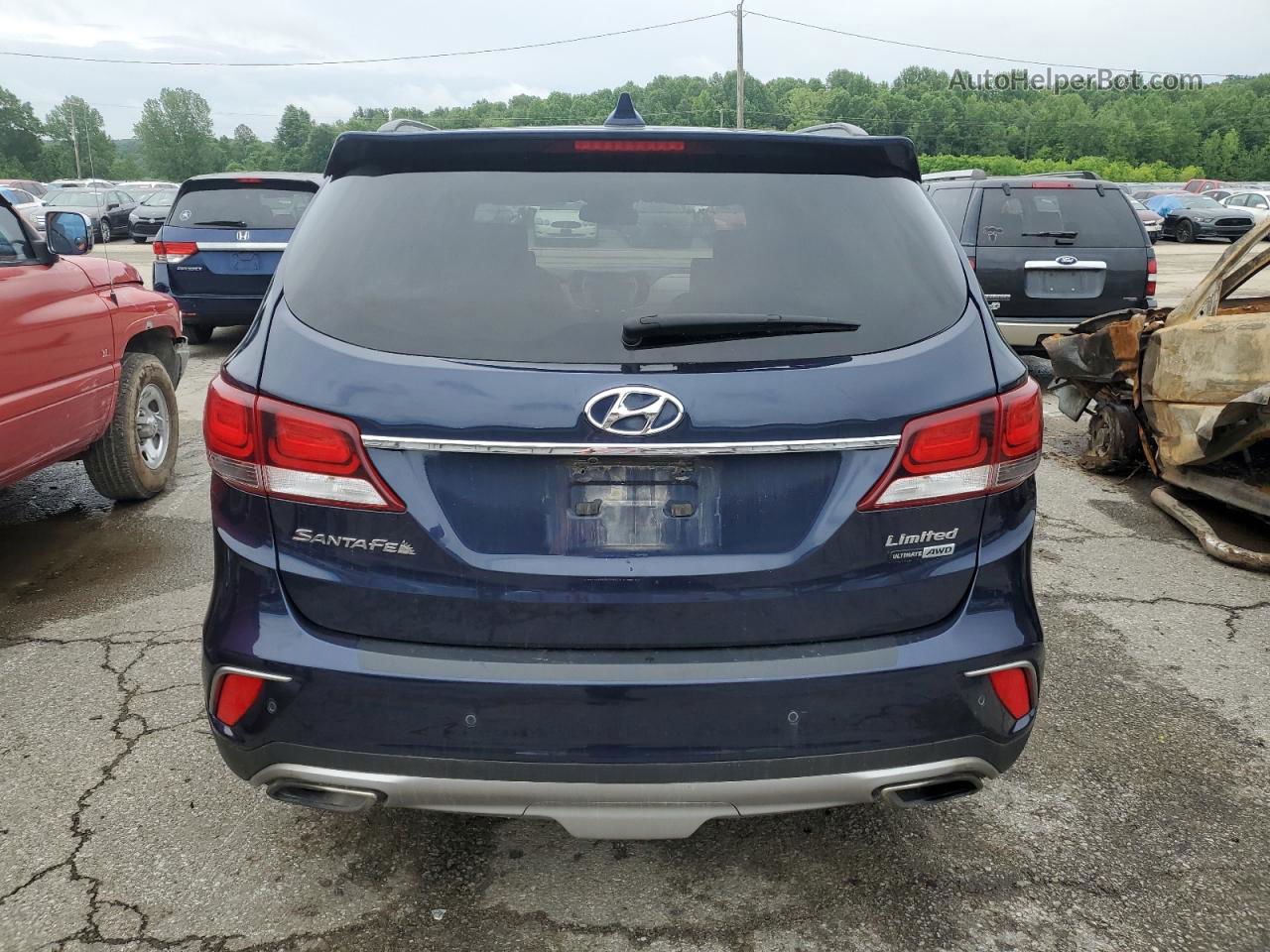 2018 Hyundai Santa Fe Se Ultimate Синий vin: KM8SRDHF6JU264814