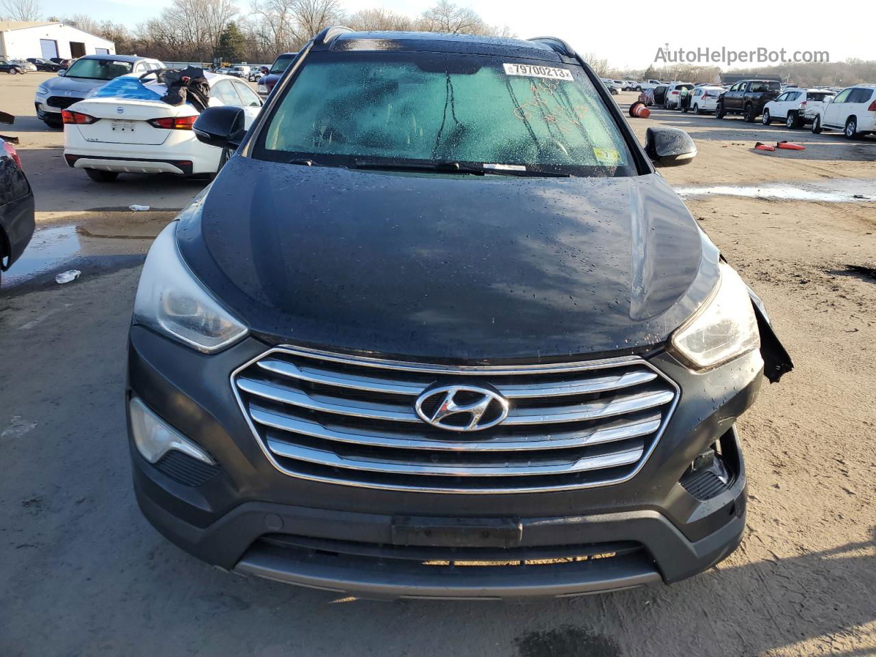 2014 Hyundai Santa Fe Gls Black vin: KM8SRDHF7EU037489