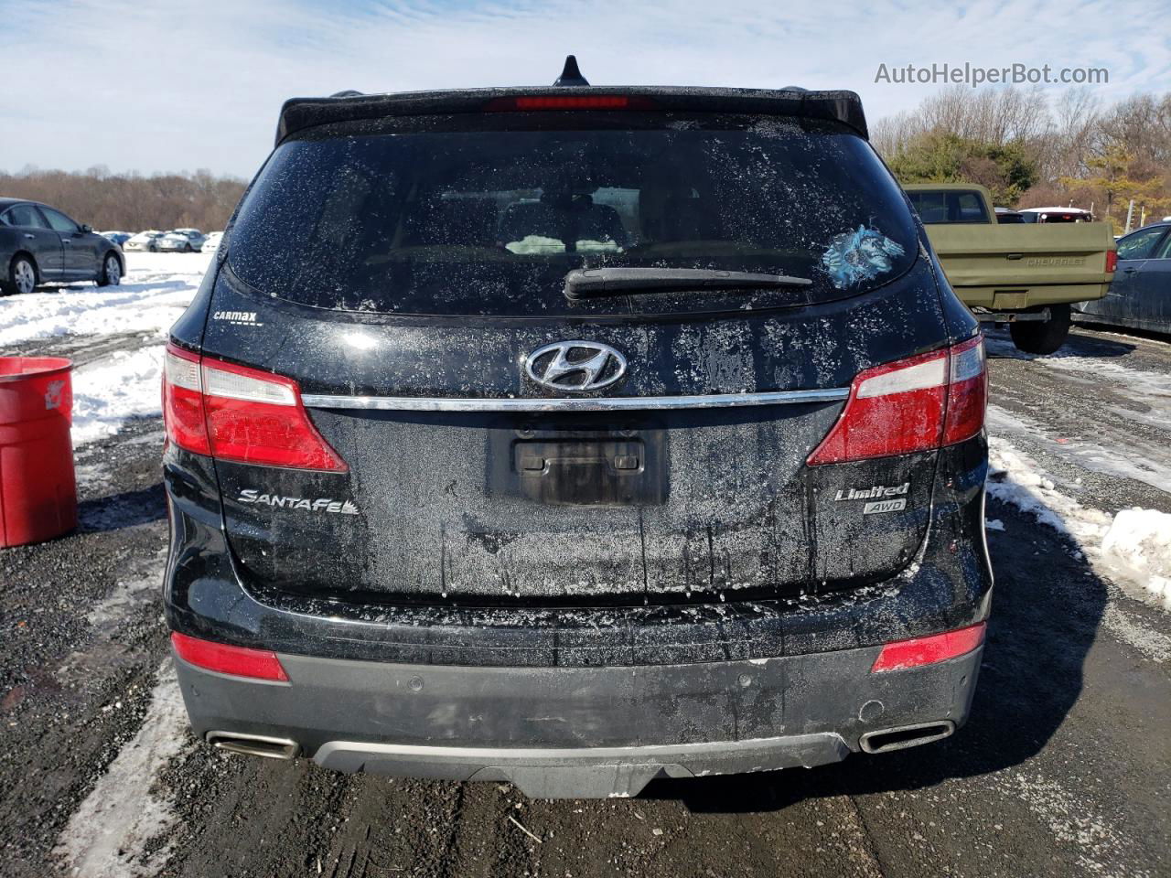 2014 Hyundai Santa Fe Gls Black vin: KM8SRDHF7EU044975