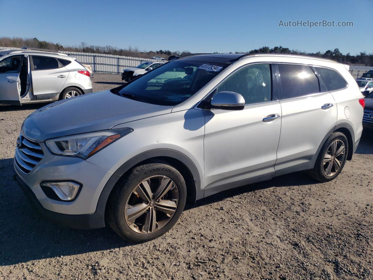 2014 Hyundai Santa Fe Gls Серебряный vin: KM8SRDHFXEU035798