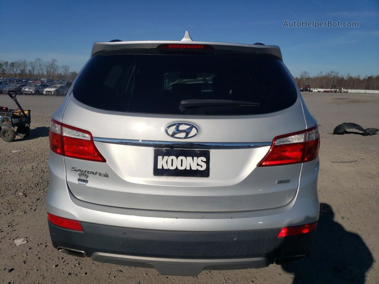 2014 Hyundai Santa Fe Gls Silver vin: KM8SRDHFXEU035798