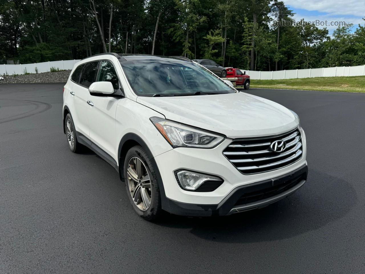 2014 Hyundai Santa Fe Gls Белый vin: KM8SRDHFXEU080501