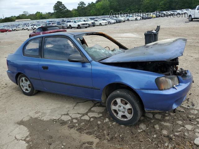 2001 Hyundai Accent L Синий vin: KMHCF35G11U109785