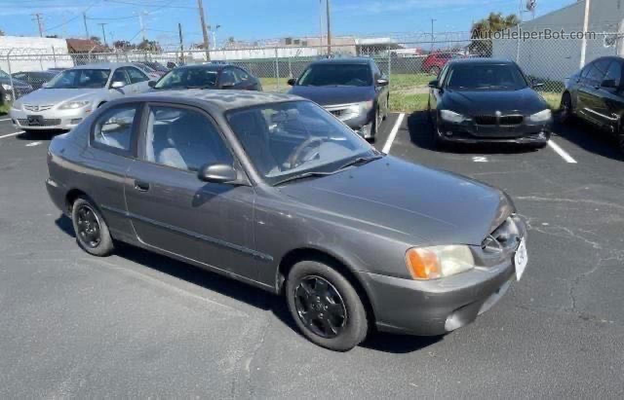 2001 Hyundai Accent L Серый vin: KMHCF35G21U092687