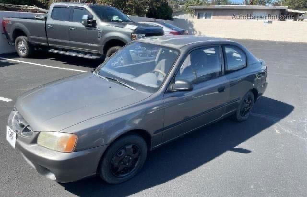 2001 Hyundai Accent L Gray vin: KMHCF35G21U092687