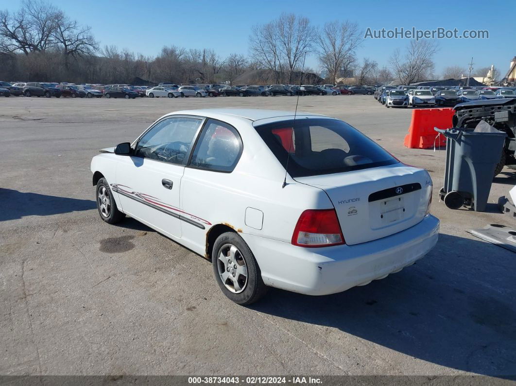 2001 Hyundai Accent L White vin: KMHCF35G21U111724