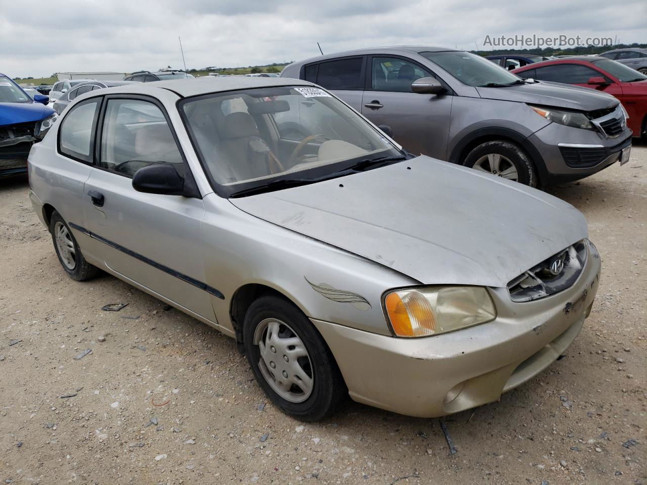 2001 Hyundai Accent L Silver vin: KMHCF35G91U085221