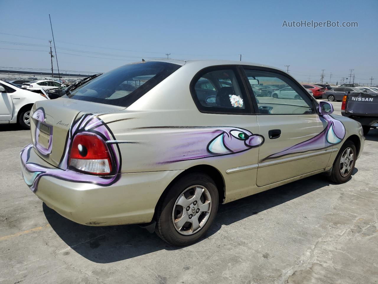 2001 Hyundai Accent Gs Beige vin: KMHCG35C31U089226