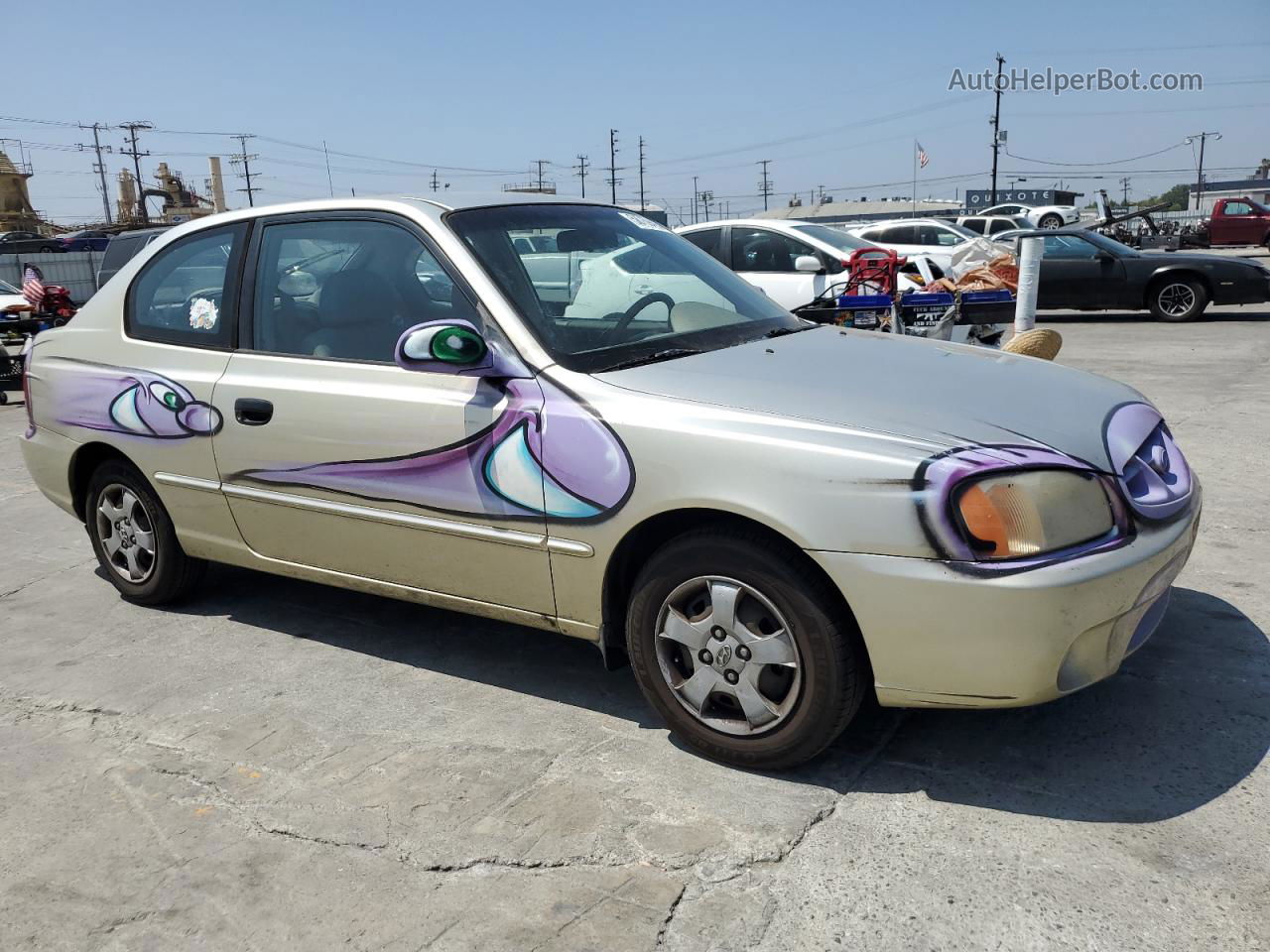 2001 Hyundai Accent Gs Beige vin: KMHCG35C31U089226