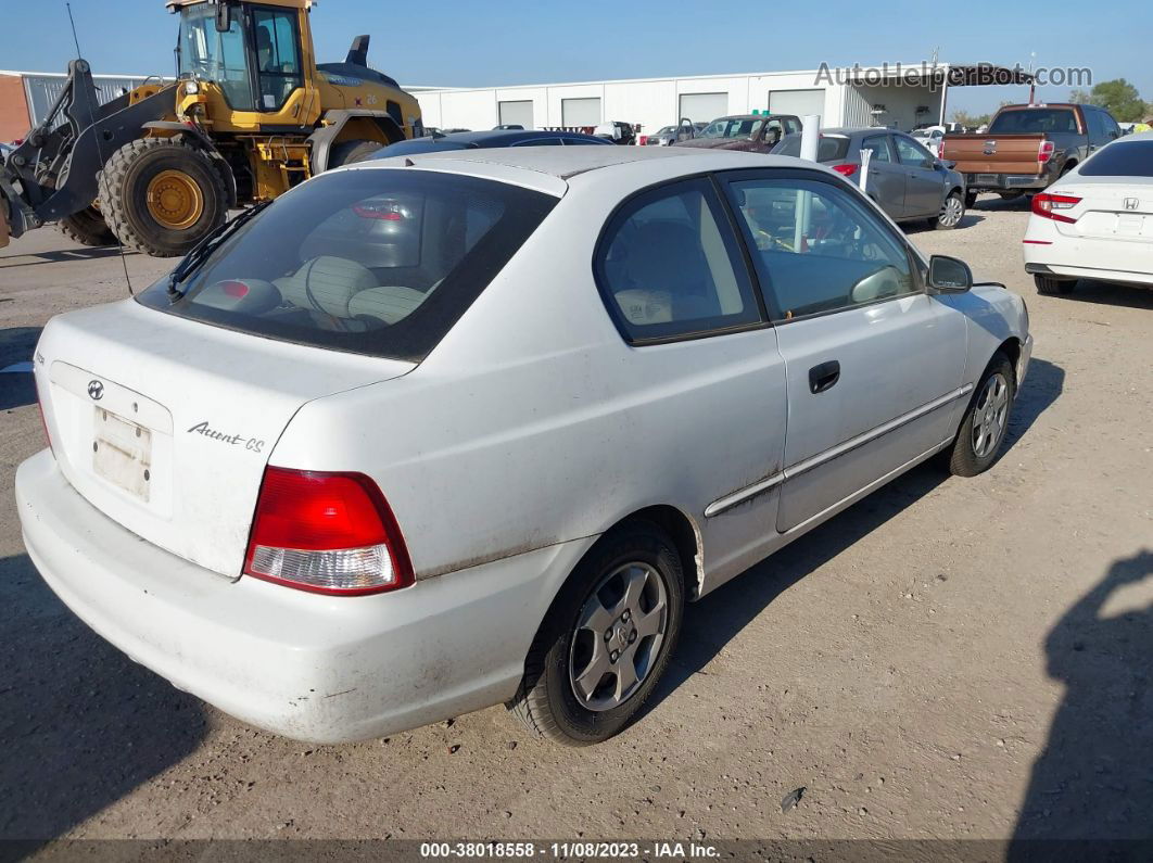 2001 Hyundai Accent Gs Белый vin: KMHCG35C71U125905