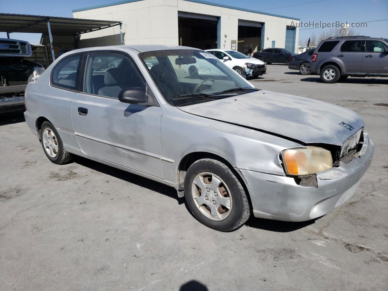 2001 Hyundai Accent Gs Silver vin: KMHCG35CX1U079714