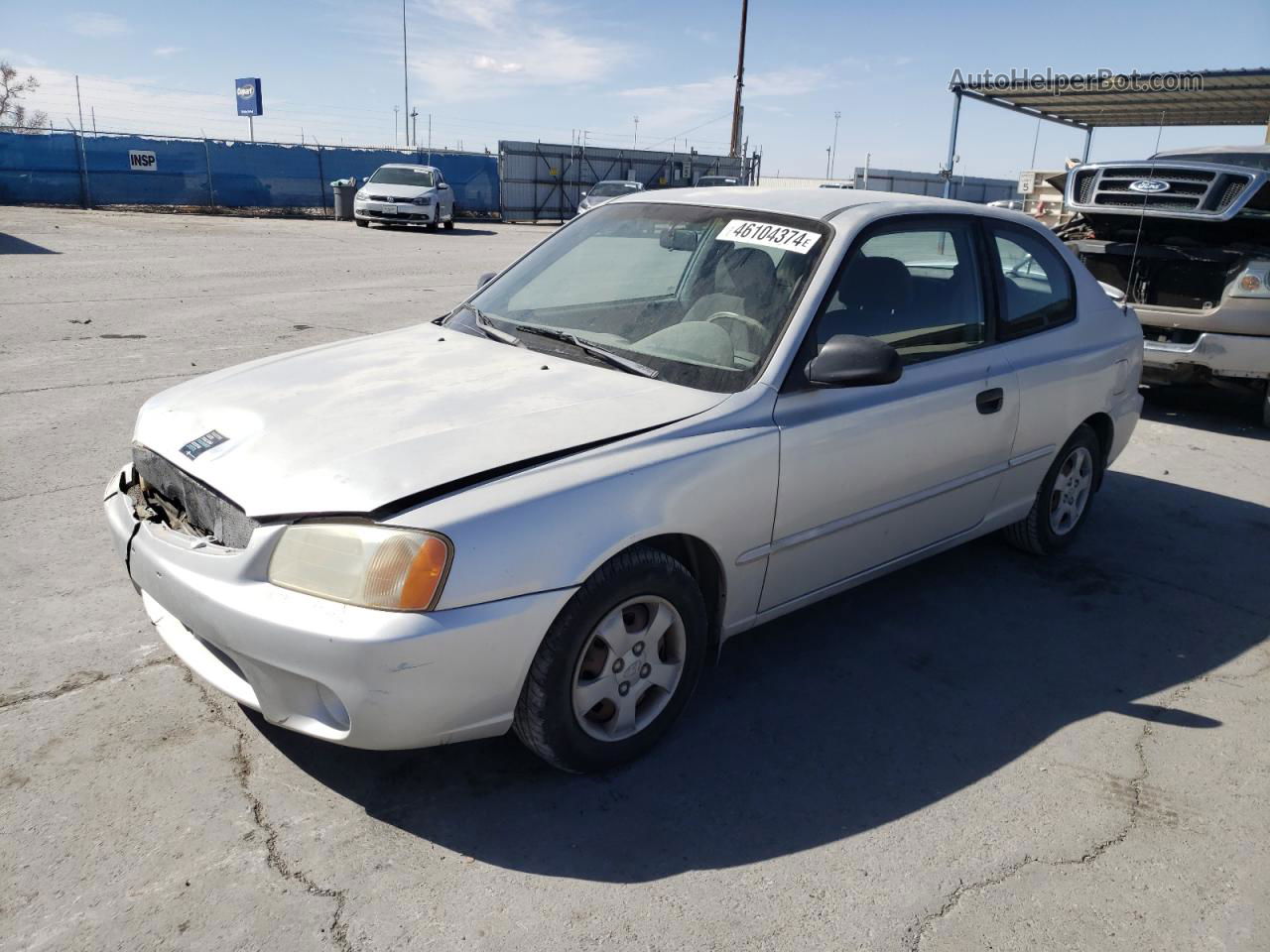 2001 Hyundai Accent Gs Silver vin: KMHCG35CX1U079714