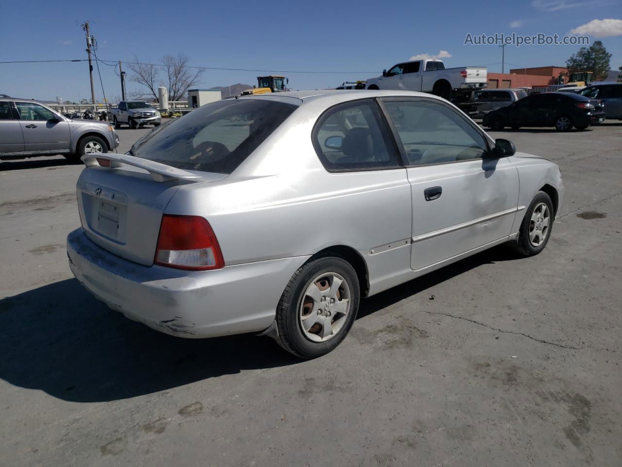 2001 Hyundai Accent Gs Silver vin: KMHCG35CX1U079714