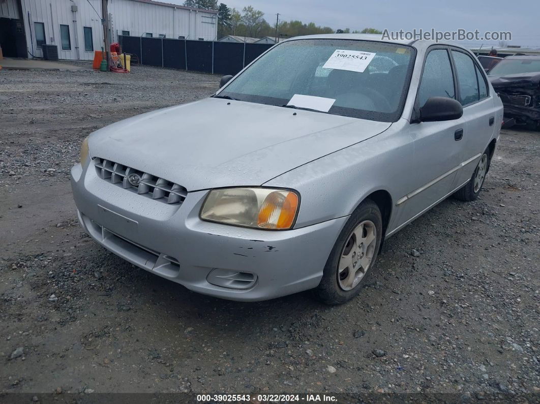 2001 Hyundai Accent Gl Silver vin: KMHCG45C01U235622