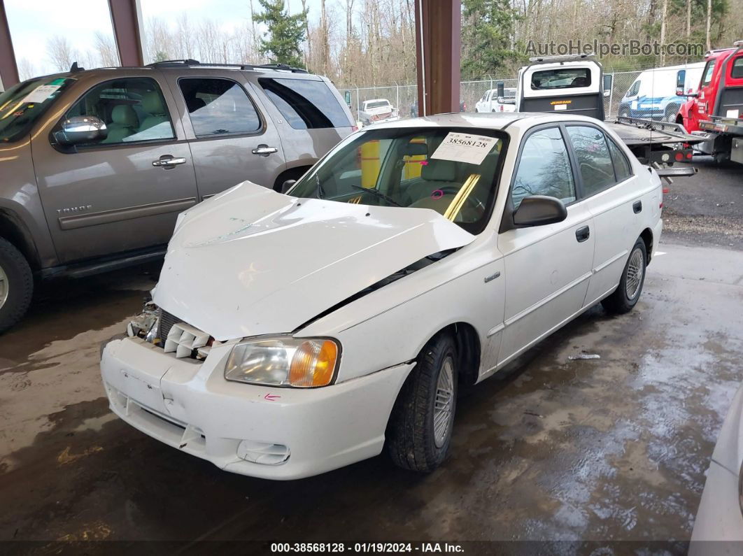 2001 Hyundai Accent Gl White vin: KMHCG45C01U246278